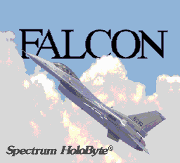 Falcon title screen for TurboGrafx-16